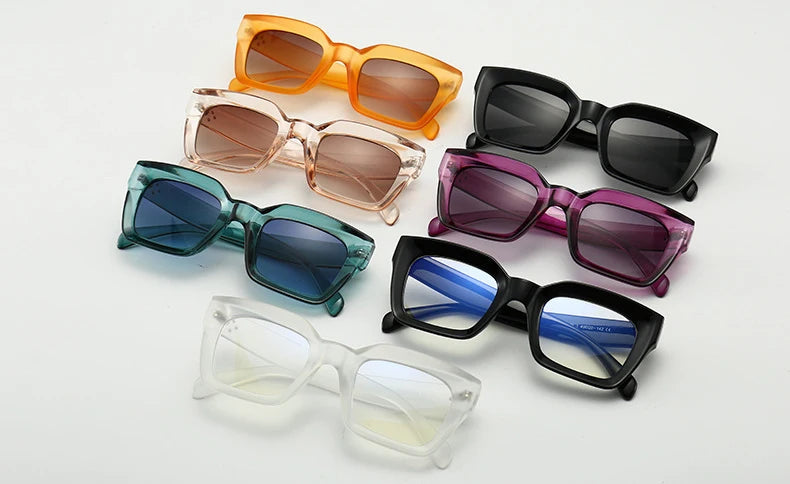 Vintage Blue Chunky Square Shape Sunglasses ( + MORE COLORS )