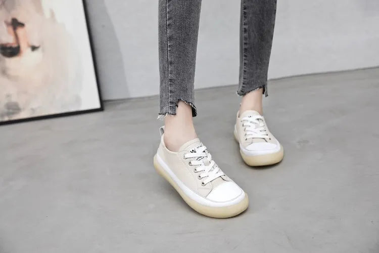 Flat Bottom Lace-up Casual Shoes