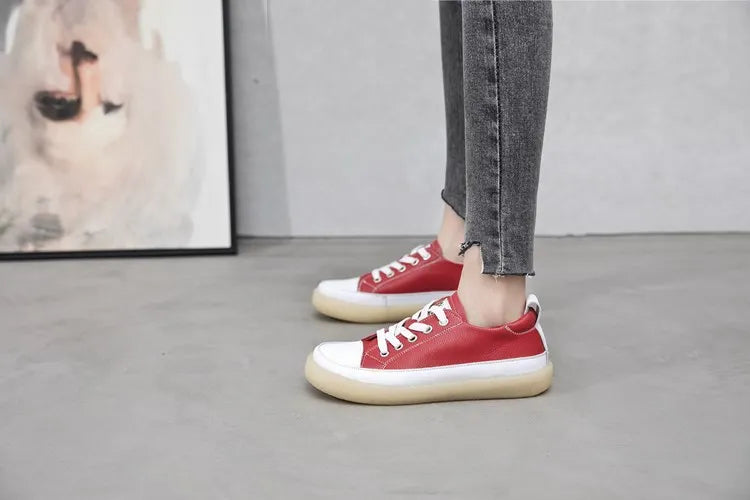 Flat Bottom Lace-up Casual Shoes