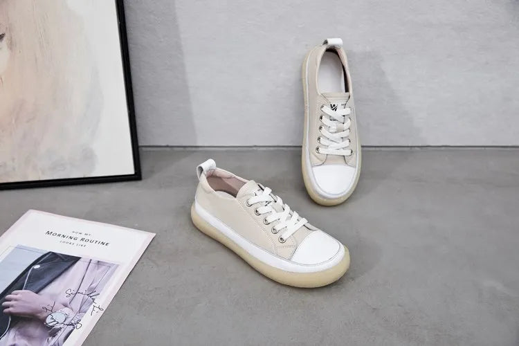 Flat Bottom Lace-up Casual Shoes