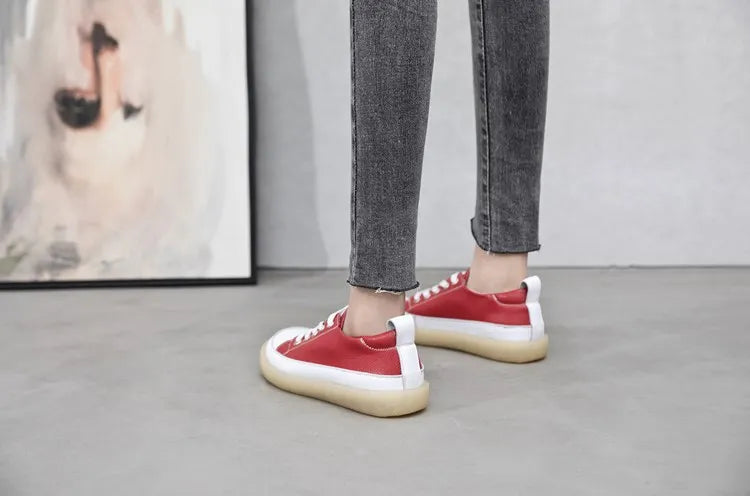 Flat Bottom Lace-up Casual Shoes