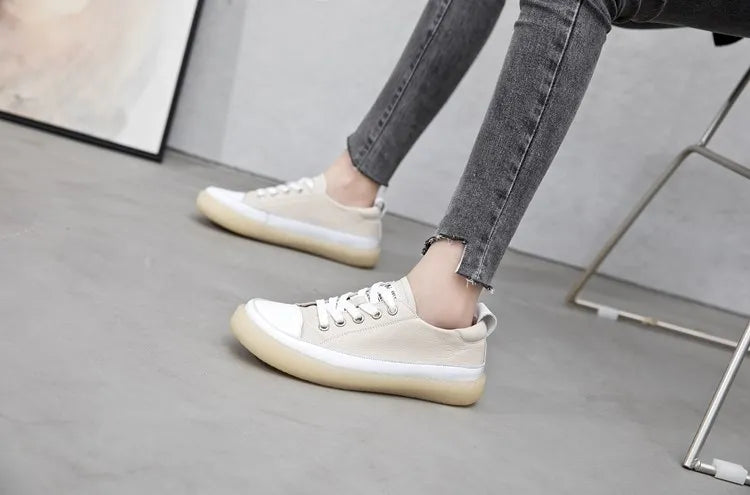 Flat Bottom Lace-up Casual Shoes