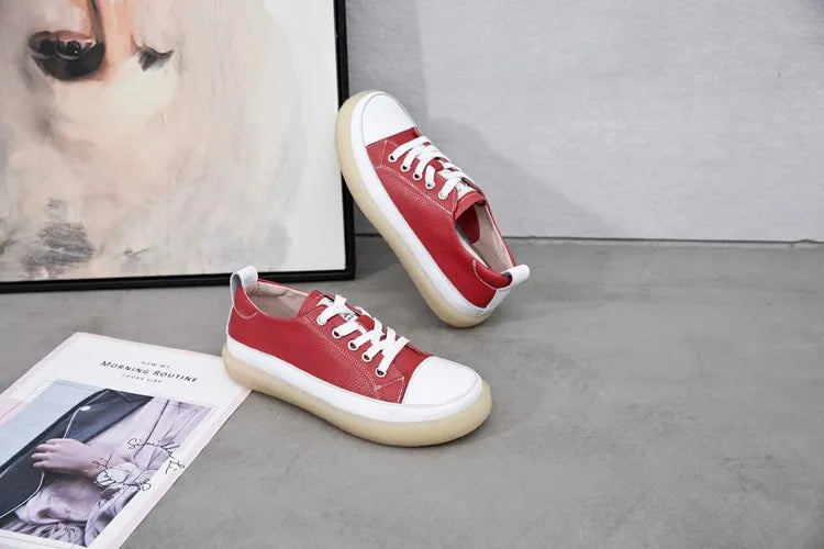 Flat Bottom Lace-up Casual Shoes