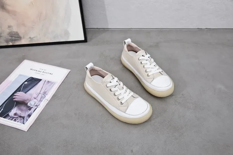 Flat Bottom Lace-up Casual Shoes