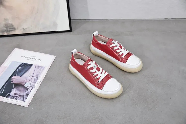 Flat Bottom Lace-up Casual Shoes