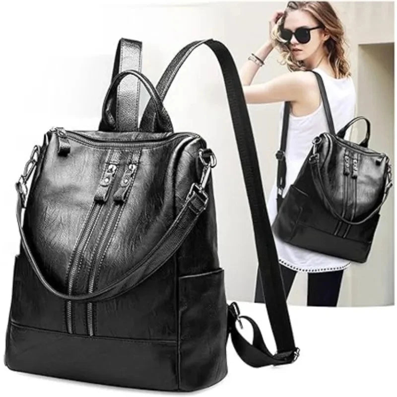 Women's Vintage Leather Backpack