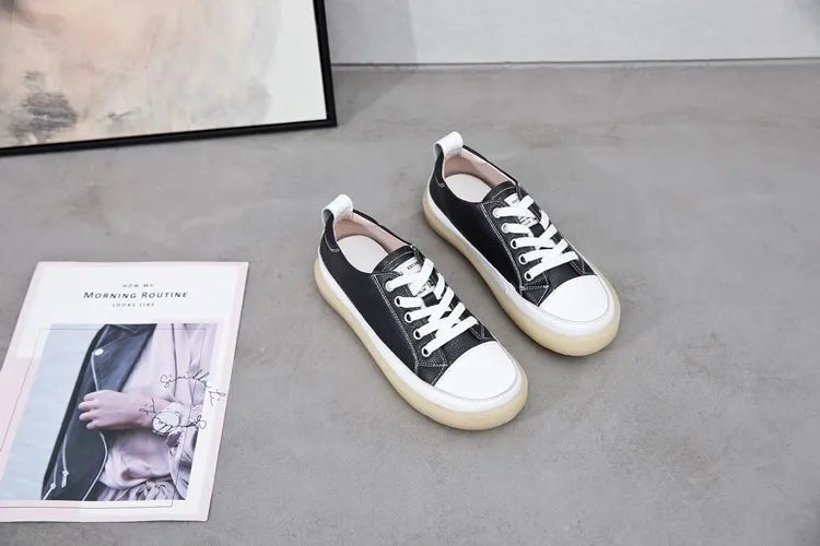 Flat Bottom Lace-up Casual Shoes